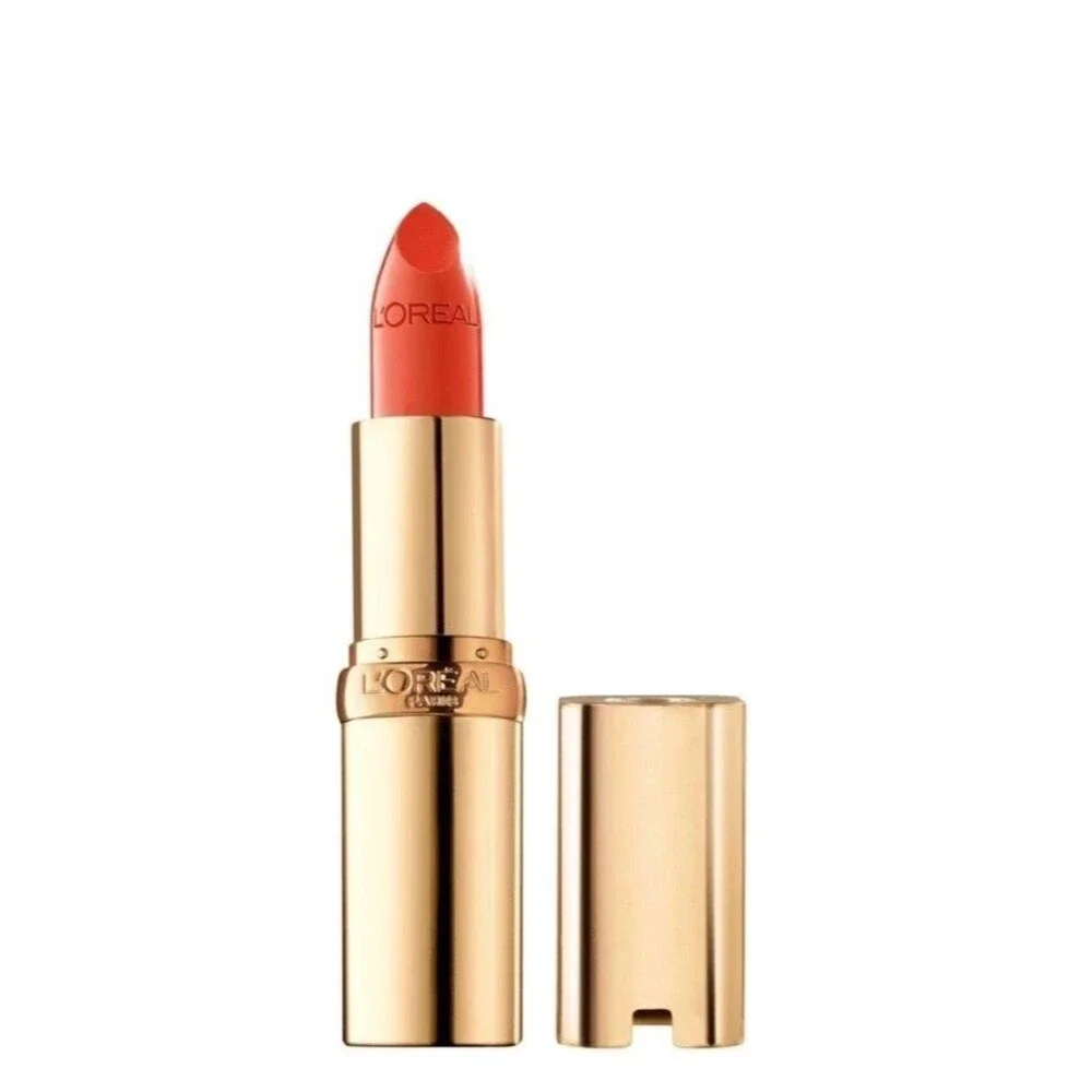 L'Oreal Colour Riche Satin Lipstick 410 Volcanic Orange Coral Argan Oil New